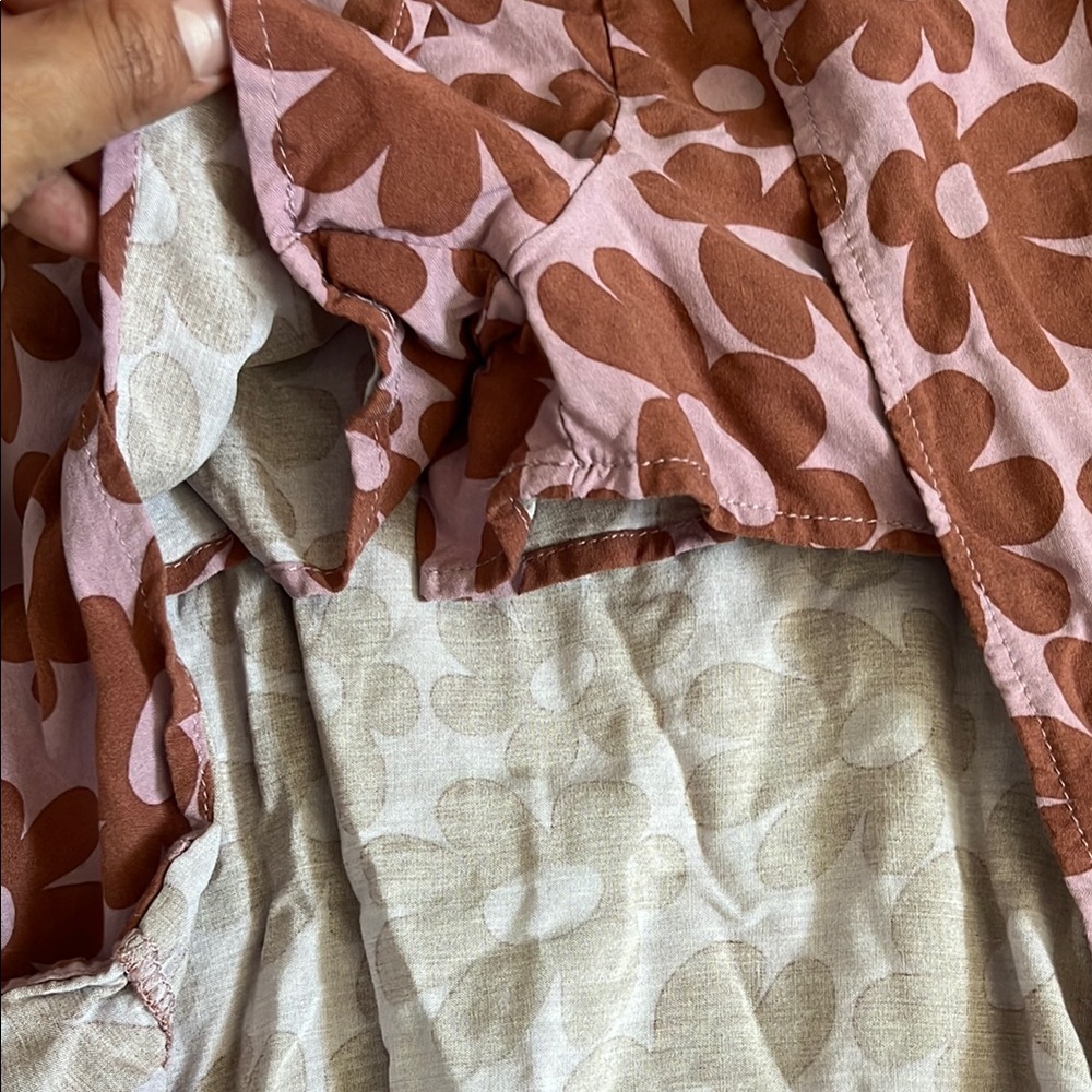 Art Class Floral Kids Dress and Romper in Purple and Brown - Picture 4 of 8